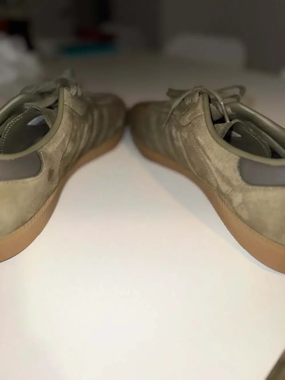 adidas Samba OG Olive Strata Suede Gum Sole Sneakers Size 14